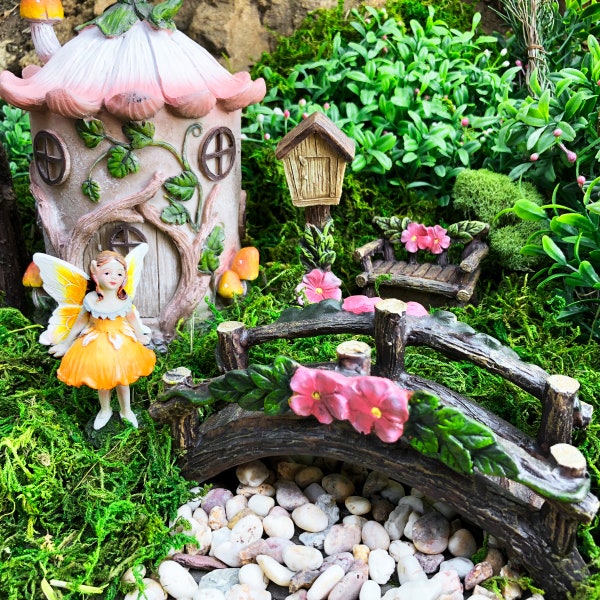 Fairy Garden Kit Complete Fairy Garden For Adults To Do With Kids Fairy Garden Accessories Fairy Garden Outdoor Supplies Fairy Garden Decor