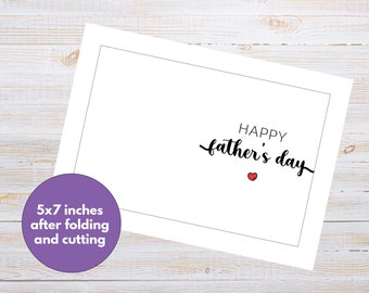 Happy Father's Day Card | Instant Download | Print from Home