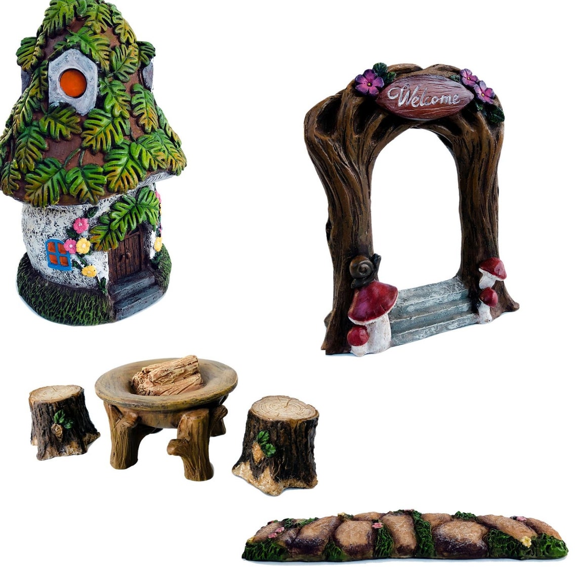 Gnome Garden Accessories Fairy Garden Gnome Kit 6 Pieces Etsy