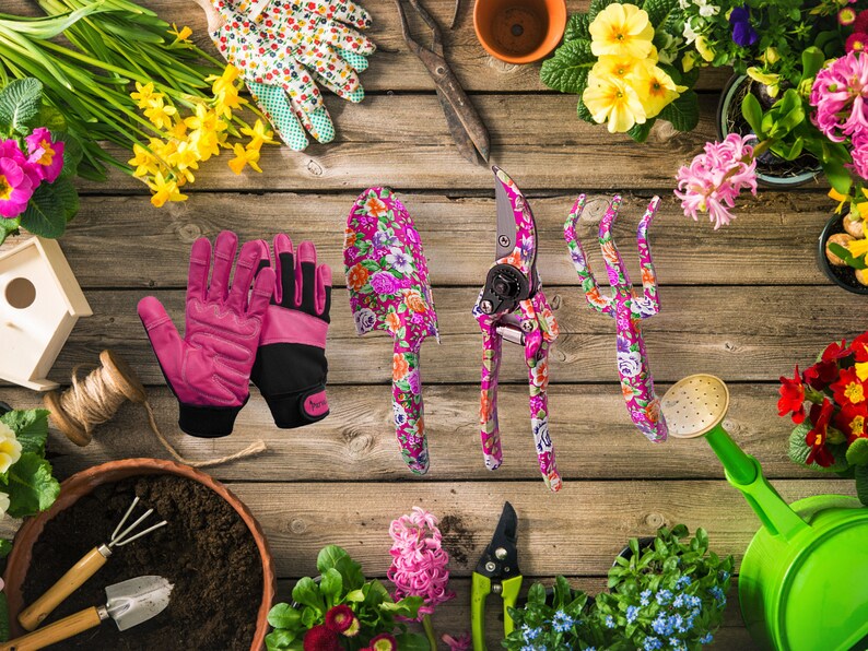 Gardening Gift Set Includes 3 Piece Garden Tool Set in Pink Etsy