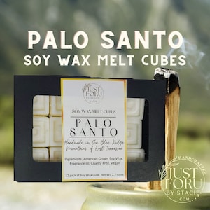 Palo Santo Scented, Soy Wax Melt Cubes, 12 pack
