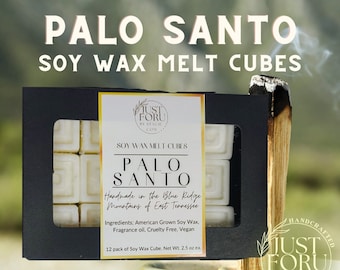 Palo Santo Scented, Soy Wax Melt Cubes, 12 pack