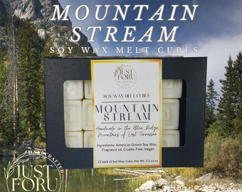 Mountain Stream Scented, Soy Wax Melt Cubes, 12 pack