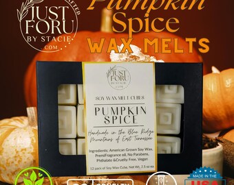 Pumpkin Spice Wax Melts, Soy, 12-pack individual cubes
