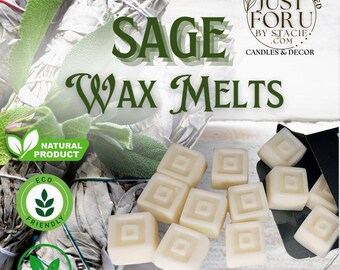 Sage scented, Soy Wax Melts, 12 pack cubes