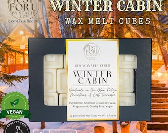 Winter Cabin Scented, Soy Wax Melts, 12 pack cubes