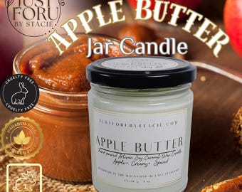 Apple Butter Scented, Jar Candle, 9oz Cruelty-free