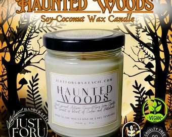 Haunted Woods, Soy Coconut Blend Candle, 9 oz Jar