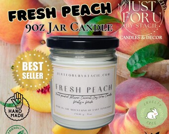 Fresh Peach, Soy Coconut Jar Candle, 9 oz