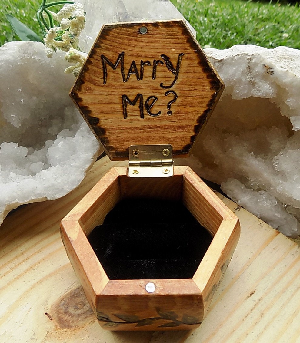 Engagement Ring Box/ Proposal Box/ Ring Keepsake Box Etsy