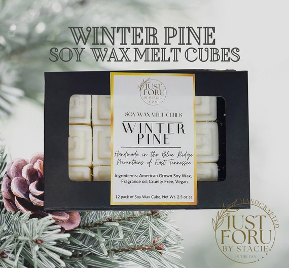 Soy Wax Melt Cubes, Winter Pine Scent 