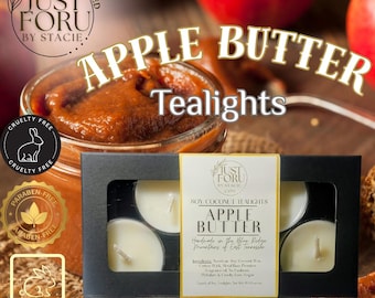 Apple Butter, Soy Wax Tealights, 5 pack Artisan Handmade