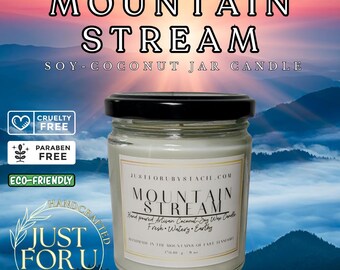 Mountain Stream Scented, Soy-Coconut Jar Candle, 9 oz