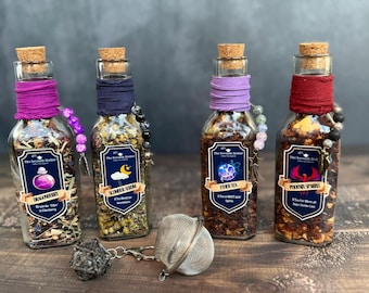 Set de regalo de té de fantasía: Té de poción de D&D para jugadores con colador D20