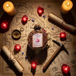 Té de mineral de piedra roja / Regalo inspirado en Minecraft / Combustible para jugadores / Poción de avellana y rooibos / Brebaje de boticario de 8 bits