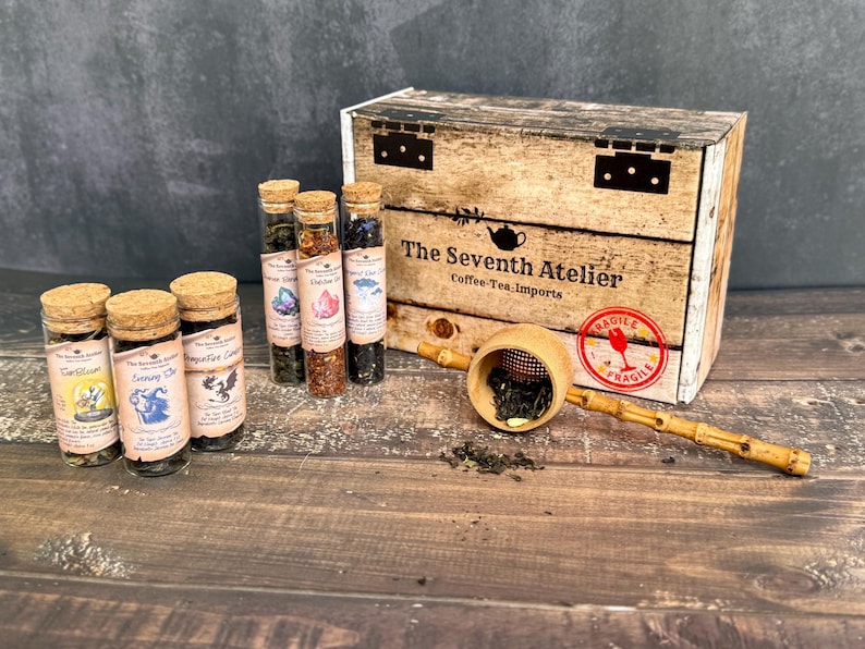 Caja de regalo de muestra de té de fantasía: Colección Medieval Dragon Brew imagen 3
