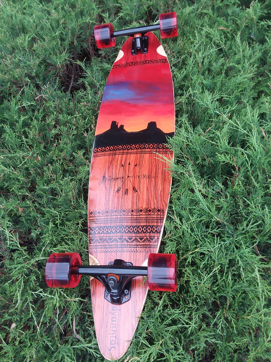 Custom Printed Drop Through Longboard Deck Etsy