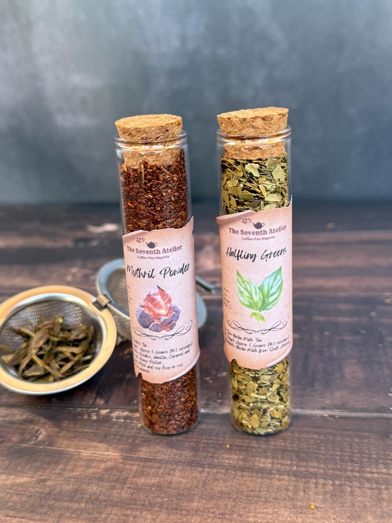 Tea Lover Gift Bundle Book Reader Collection Premium Wooden Box Fantasy Inspired Loose Leaf Sampler Custom Message Package Special Reading Companion Set Metal Infuser Beautiful Handcrafted Design Perfect Birthday Present Personal Note