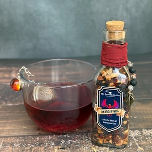 Magical Cherry Tea Blend Gift - Unique Fantasy Herbal Tea for Cozy Vibes & Enchanting Gifts. Loose Leaf Delight gift for dnd  tea lovers