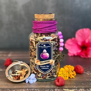 Tea Gift Loose Fruit Tea Gift Box  elderberry tea dnd tea gift for friend tea-giftful  Dragon Design Fantasy Theme Herbal Tea Brewing Gifted