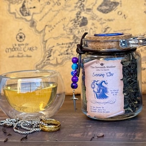 Regalo con temática de mago: Tarro artesanal de té verde de jazmín Evening Star