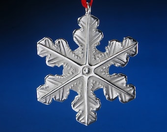 Sterling Silver Star Snowflake Ornament