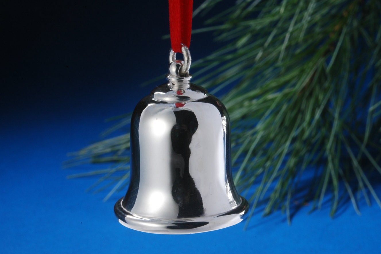 Sterling Silver Bell Ornament Etsy