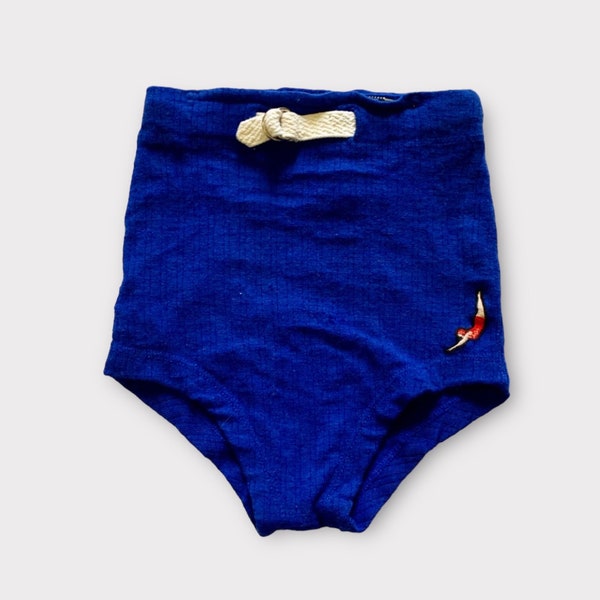 Vintage 1930s Jantzen blue wool swim trunks