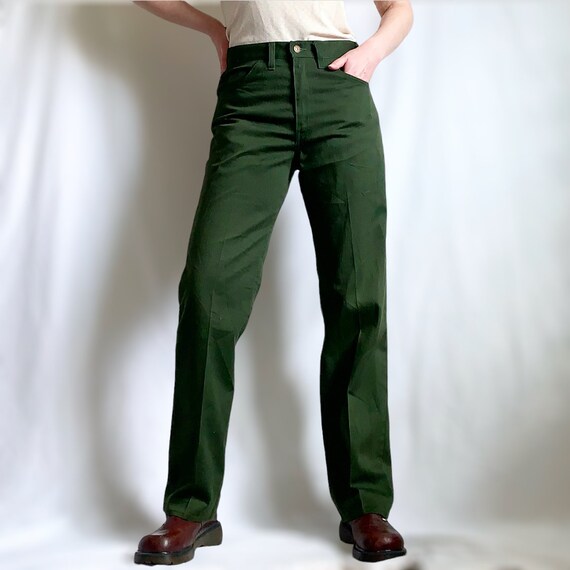 Rare vintage Levi’s “big E” green pants - image 2