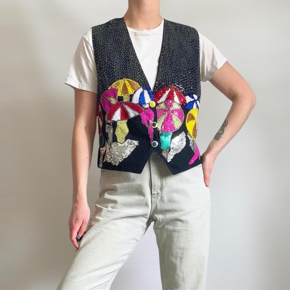 Vintage 80s/90s sequin vest/waistcoat