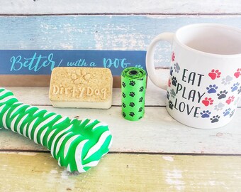 Juego para amantes de los perros / Taza de café / Barra de champú para perros / Juguete para perros / Bolsa de caca