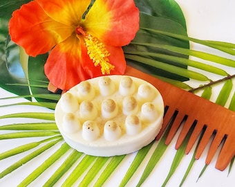 Masaje de la barra de champú de avena orgánica