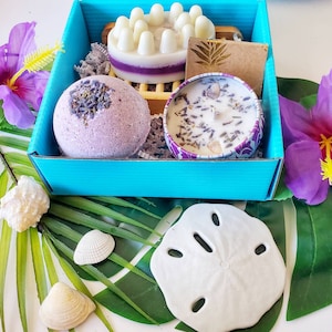 Relaxing lavender self care set