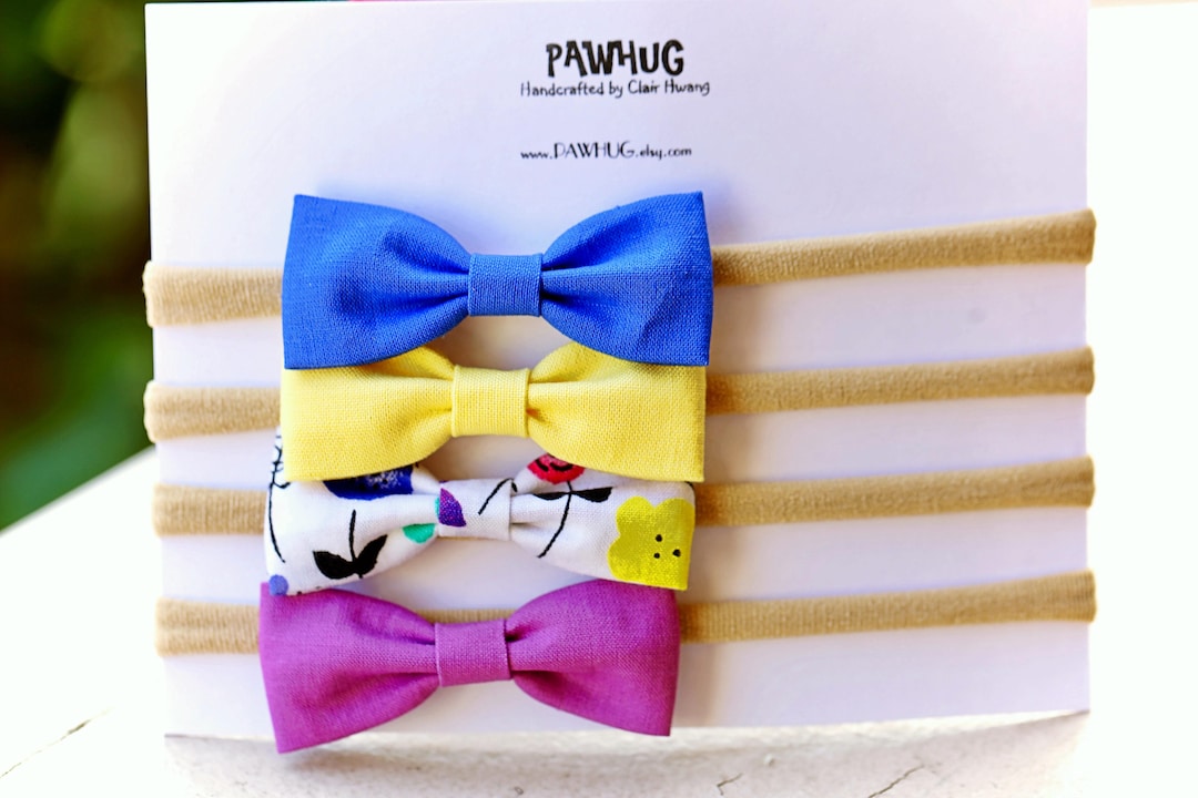 Bright Fluorescent Colored Bow Knot Headbands Set ~ 4 Pieces Amazon.com : KICOSY 4PCS Neon Headband for Women 80s 90s  main image 4