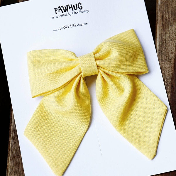 Yellow Hair Bow - Etsy