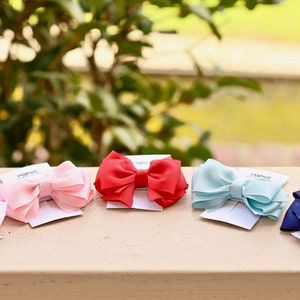Barrette pour cheveux blancs, Noeud pour bébé, Noeud pour cheveux de bambin, Noeuds pour cheveux bébé fille, Noeuds pour cheveux bébé, Noeuds pour tout-petit, Noeuds pour cheveux
