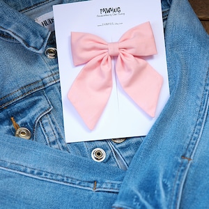 Back to school SALE | Light pink Hair Bow, Pink hair clip, Girls Hair Bow, Girls Hair Clip, Sailor bow, party hair clip, pink hair bow