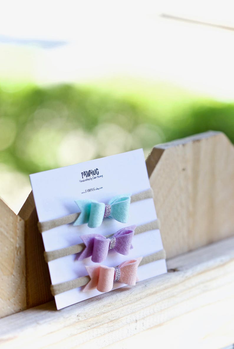 mint bow nylon headband set of 3 baby bow headband lilac bow pink bow baby headband pastel headband mint,lilac,baby pink