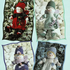 Four Fabulous Fairies to Knit, Just Add Magic, Vintage Knitting Pattern, PDF, Digital Download - C274