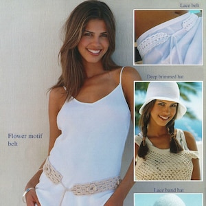 Great Selection of Crochet Hats and Belts for Ladies and Girls, Vintage Crochet Pattern, PDF, Digital Download - B901