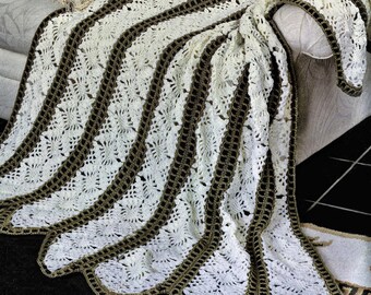 Gorgeous Dream Panels Aran Afghan, Vintage Crochet Pattern, PDF, Digital Download - C676