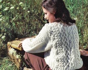 Vintage Tyrolean Brown Wool Cable Cardigan - Etsy