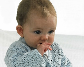 Babies, Toddlers and Childrens Hooded Gilet, Cardigan and Sweaters, Vintage Crochet Pattern, PDF, Digital Download - B515