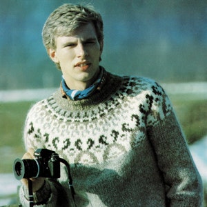 Mens and Ladies Traditional Nordic Fair Isle Sweater, Vintage Knitting Pattern, PDF, Digital Download - B109