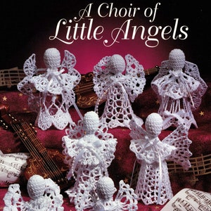 Crochet Lace Christmas Angels, Vintage Crochet Pattern, PDF, Digital Download - C654