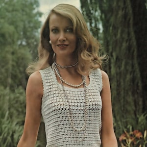 Ladies Crochet Sleeveless Summer Top with Picot Edging, Vintage Crochet Pattern, PDF, Digital Download - C783