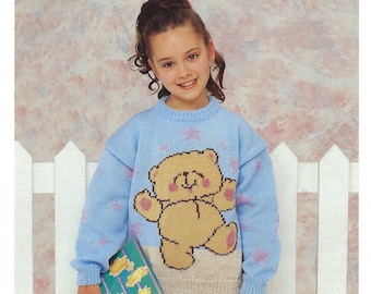 girls teddy bear jumper