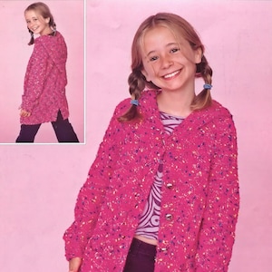 Montgomery in maglia grossa per bambini e bambine, modello a maglia vintage, PDF, download digitale - A789