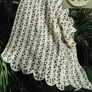 Hübsche Winding Rosebuds Crochet Afghan, Vintage Häkelmuster, PDF, Digital Download - C456