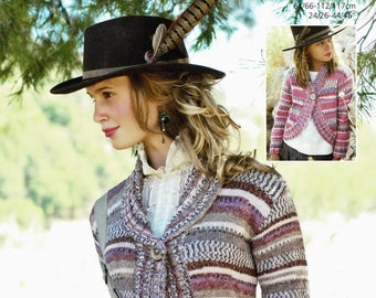 Ladies and Girls Bolero Style Cardigan with Collar or V-Neck, Vintage Knitting Pattern, PDF, Digital Download - C191